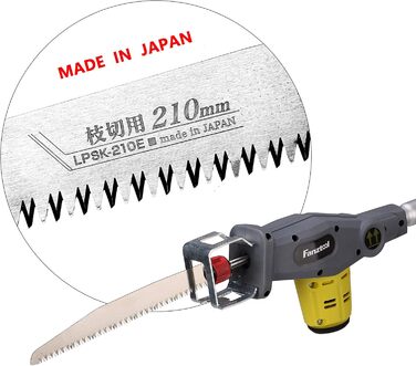 Акумуляторний телескопічний висоторіз FANZTOOL Blade-Tec з шабельною та ручною пилкою, довжина полотна 210 мм, до 4,7 м, легкий 1,5 кг, з акумулятором 20В