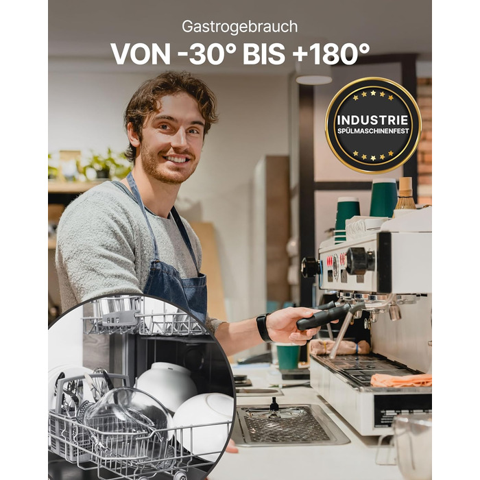 Набір кавових чашок Lemontree 4 шт. 250 мл з боросилікатного скла (80 мл еспресо) - для капучино, лате макіато, професійного використання, подвійні стінки, термостійкі