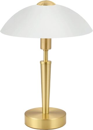 Настільна лампа EGLO Solo 1 з торшером, матеріал сталь, колір мідний матовий, скляний плафон, патрон E14, з сенсорним диммером