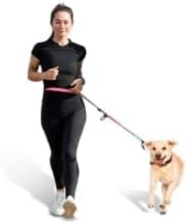 Міцна повідець для собак COSYHOMELONDON, без натягу, з амортизатором, для прогулянок та тренувань, з кріпленням для авторемня, 1,2 - 1,8 м, фіолетовий