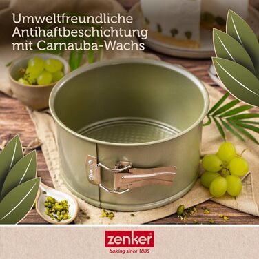 Форма для випічки Zenker Springform Ø 18 см з високим бортиком – зелена, сталева, з антипригарним покриттям