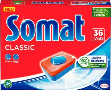 Таблетки для посудомийної машини Somat Classic для інтенсивного очищення, 36 шт