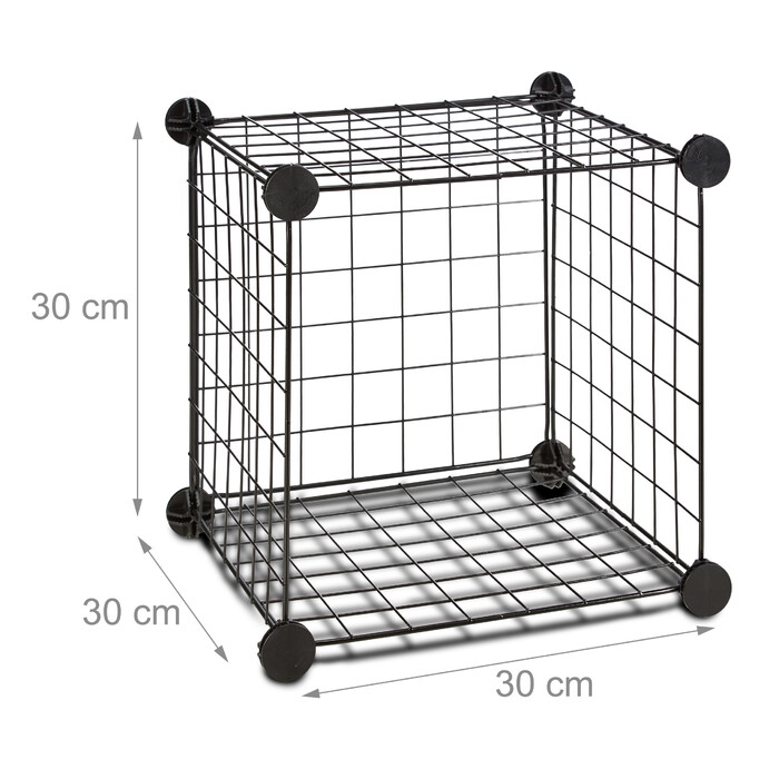 Relaxdays Wire Shelf Organizer with 6 Compartments