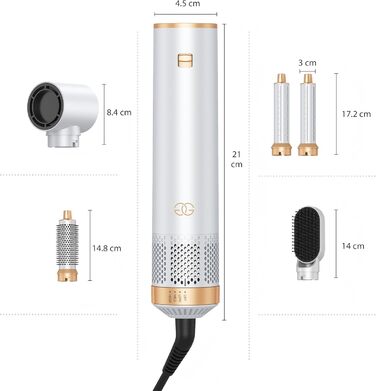 Набір для укладки волосся Golden Goods Airstyler 5-в-1: фен-щітка, плойка, стайлер для об'єму, випрямлення та завивки