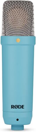 Мікрофон Rode NT1 Signature Black (конденсаторний) + стійка для мікрофона keepdrum (блакитна)