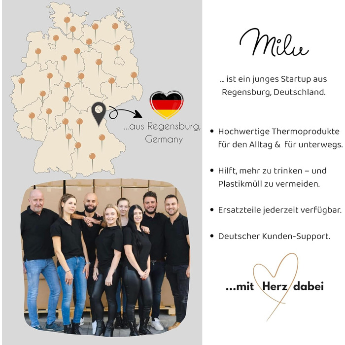 Термокружка Milu 370 мл, 450 мл: сталева, подвійні стінки, для кави з собою, не протікає, автокружка, термокружка, travel mug (сірий)