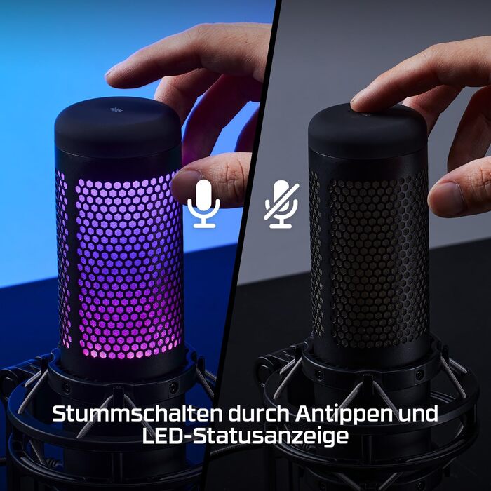 Мікрофон HyperX QuadCast S RGB USB з поп-фільтром для PC, PS4, Mac, Streaming, Gaming, Twitch, YouTube, Discord