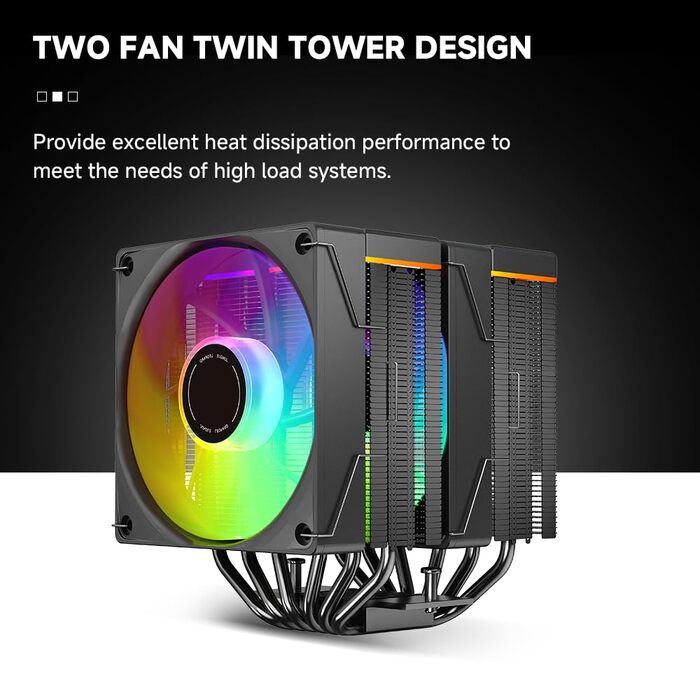 Система водяного охолодження CPU TZMRIT KF620 DGT з дисплеєм температури, 265W TDP, для Intel LGA 1700/1200/115X/1851/1366/2011 та AMD AM4/AM5