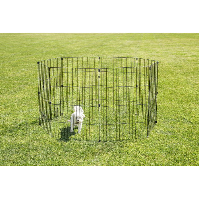 Клітка-вольєр для собак, котів та кроликів Iris Ohyama, 1.7 м², 8 панелей, WPC-24, чорний