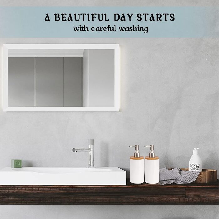 Дозатор для мила з кераміки, 500 мл, з металевим насосом, 2 шт. (для кухні та ванної кімнати)