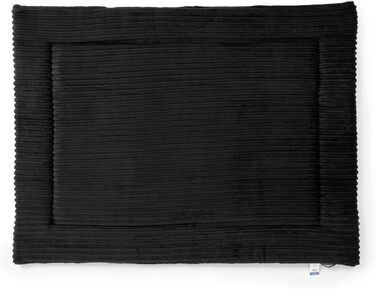 Килимок для собак Wallace & Jone Cardi, 60x45 см, чорний, з широкого корду, для маленьких собак