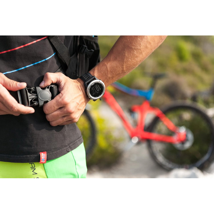 Годинник Garmin Fenix 3 GPS Multisport з навігацією та спортивними функціями (Мінеральне скло, Срібло з титановим браслетом, 1.2 дюйми)