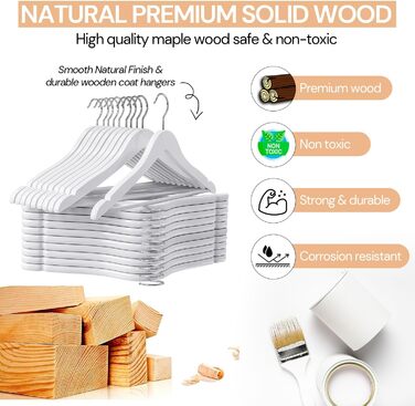 Набір вішалок для одягу Edihome (20 шт.) з неслизьким покриттям, поворотний гачок, для костюмів та сорочок