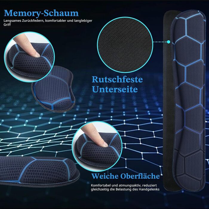 Ігровий килимок для миші Niviy Gaming Mousepad XXL 900x400мм, топографічний принт, синьо-зелений, з 2 підставками для зап'ясть