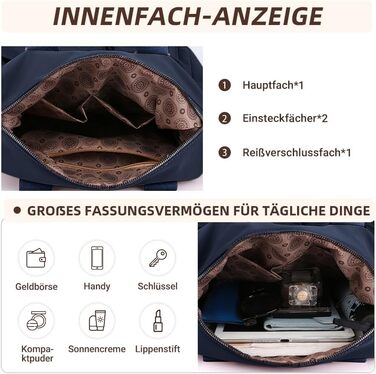 Сумка жіноча DIRRONA велика – містка сумка-шопер для міста, роботи, університету та подорожей з відділеннями, знімним ременем, темно-синя
