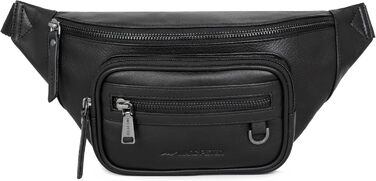 Чоловіча поясна/стегнова сумка Marc Peter® Varadero з натуральної шкіри Наппа, чорна | Сумка на пояс для чоловіків та жінок | Сумка через плече, шкіряна | Hip Bag, Crossbody Bag