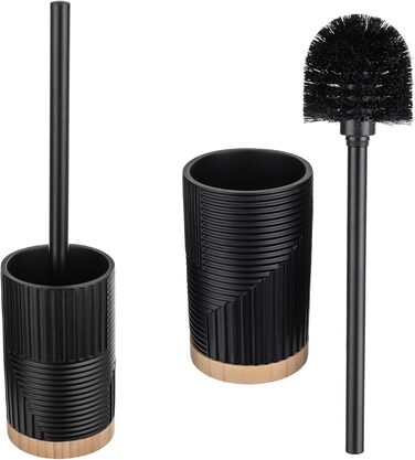 Набір для туалету KADAX: щітка для унітазу з тримачем, чорний (без свердління)