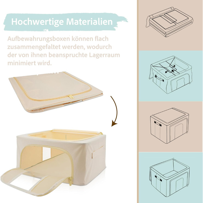 Органайзери для одягу Prestigénie (3 шт.) - мішки для зберігання одягу, ковдр та подушок, міцний матеріал, прозоре вікно, 24 л