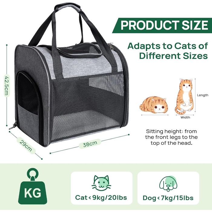 Транспортна сумка-рюкзак для котів та собак: вентильована, складна, для перевезення домашніх тварин