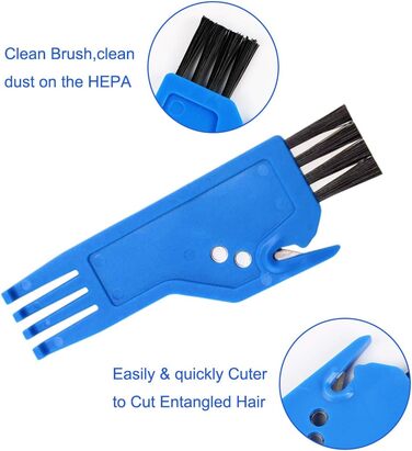 Запчастини для пилососів Eufy RoboVac 11S Max, 15C Max, 30C Max: 12 шт. (ролик, фільтри, щітки)