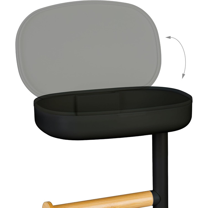 Підставка для туалетного паперу Relaxdays з полицею, 68x20,5x16 см, білий/натуральний колір