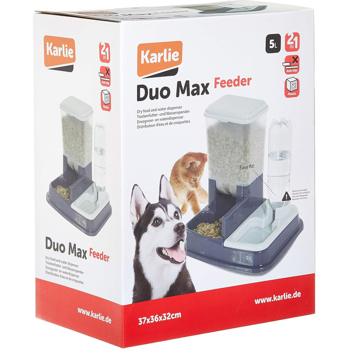 Диспенсер для корму та води Karlie Duo Max - 37x32x36 см