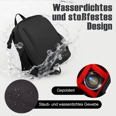 Професійний фоторюкзак Kamerarucksack для DSLR/SLR камер, об'єктивів та штативів - водонепроникний, унісекс