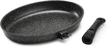 Pradel Excellence сковорода гриль алюмінієва з кришкою 28x28 см, антипригарне покриття, знімний ручка, для всіх плит