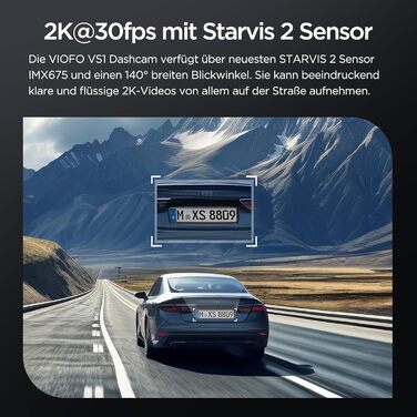 VIOFO VS1 2K Mini Dash Cam: Автомобільний відеореєстратор з GPS, HDR, Wi-Fi, 32GB, STARVIS 2 Sensor