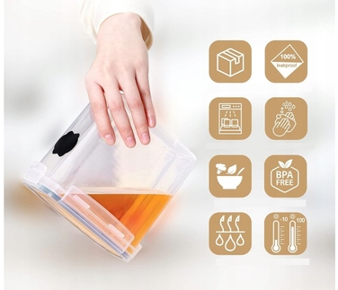 Герметичні контейнери для продуктів, 32 шт. — пластикові ланч-бокси + ПОДАРУНОК