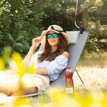 Relaxdays beach mat with sunshade