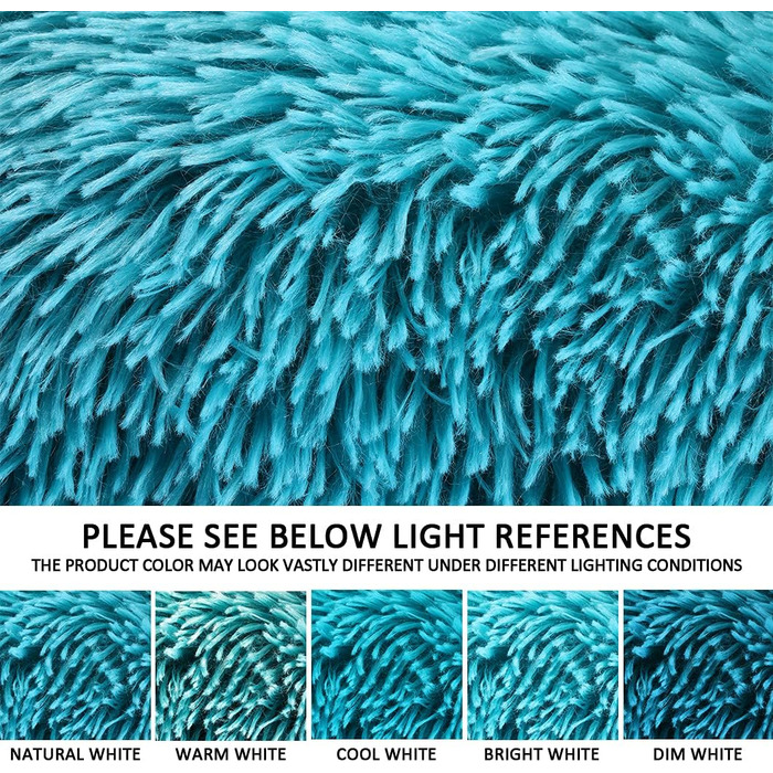 Плюшевий ковд з штучного хутра YUSOKI, 127 x 152,4 см, теплий та м'який, для ліжка, крісла, дивана, спальні (Блакитно-зелений)