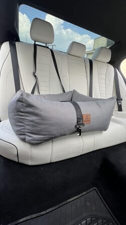 Автокрісло для собак, переноска для тварин у автомобіль, 56x51x20 см (Сірий)