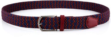 Плетене вітростійке полотно, еластичний ремінь на пояс для чоловіків/жінок/підлітків, багатокольоровий (винний, 90/95 см, L)