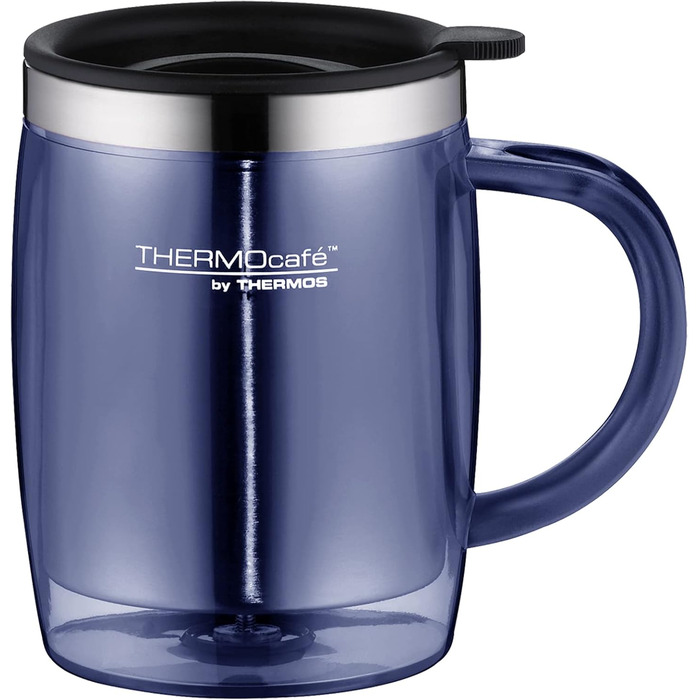 Термокружка THERMOcafé by THERMOS TC Desktop Cup, 0.35л, Lila (фіолетовий), з нержавіючої сталі та пластику, з кришкою, для офісу, кемпінгу, під кавомашину