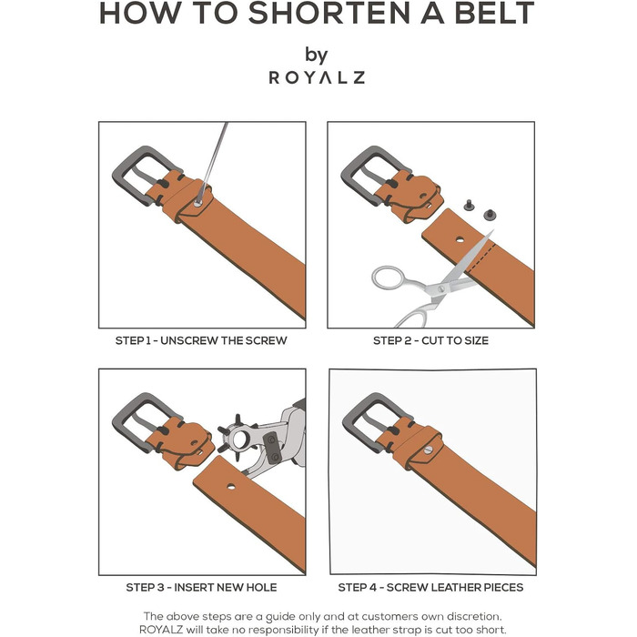 Жіночий шкіряний ремінь ROYALZ Vintage 38 мм, колір коньяк, ширина 85 см (загальна довжина 100 см)