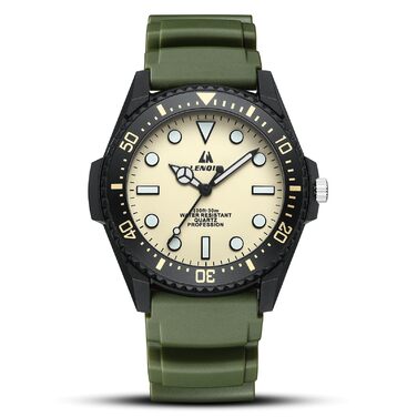 Годинник чоловічий LENQIN з нержавіючої сталі, водонепроникні аналогові кварцові годинники з датою, світяться, модні повсякденні годинники для чоловіків (06-зелений, чорний, жовтий)