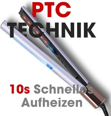 Випрямляч для волосся PARWIN PRO BEAUTY 2 в 1 з інфрачервоною та іонною технологією, 14 температурних режимів, рожевий/фіолетовий