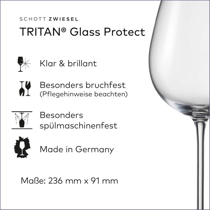 Набір келихів для вина Schott Zwiesel Allround (4 шт.), келих для червоного та білого вина, Tritan-кришталь, Made in Germany