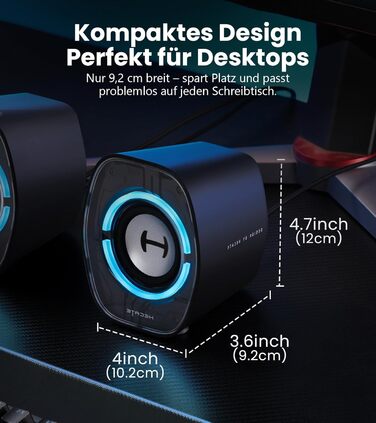 Комп'ютерні колонки Edifier G1000 II з RGB-підсвічуванням, Bluetooth, USB-C, AUX, для PC, PS5, Switch (чорний)