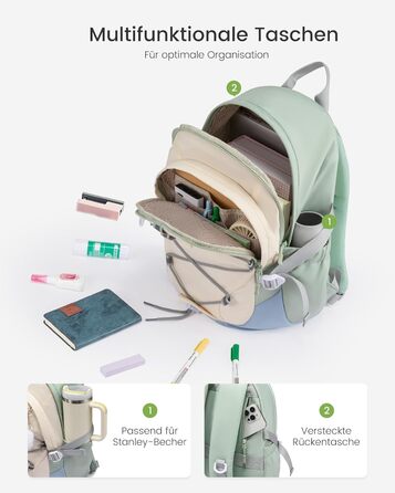 Шкільний рюкзак LOVEVOOK для підлітків, 5 клас, з нагрудним ременем, легкий, для дівчаток, 8+ років, 15.6