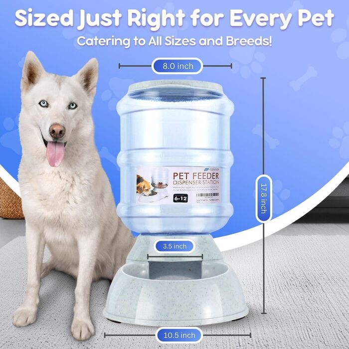 Автоматичний годівник для собак та котів Flexzion Gravity Feeder, 2,7-5,4 кг, для малих та середніх порід