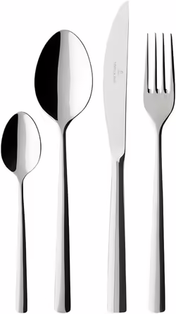 Villeroy & Boch Piemont Tableware Set for up to 6 people, 24-piece, Stainless Steel