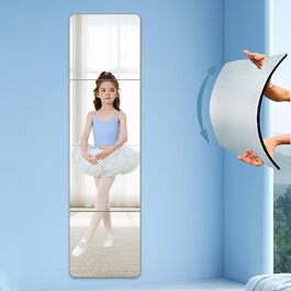 Настінний дзеркало на клейкій основі, 4 шт., акрил, самоклеючий, безпечний, велике дзеркало для ванної кімнати, фітнесу