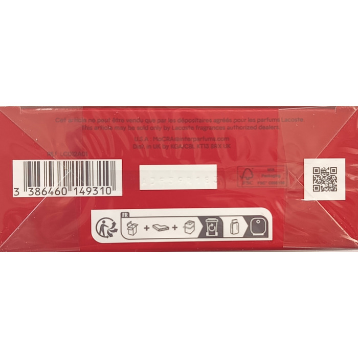 Туалетна вода Lacoste Essential Red, деревна, 125 мл