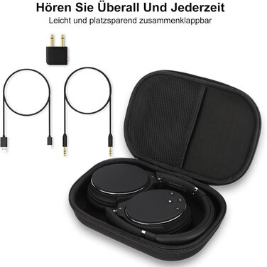 Бездротові навушники з активним шумозаглушенням Srhythm NC25, Bluetooth, Hi-Fi звук, глибокий бас, NFC, вбудований мікрофон, чорні