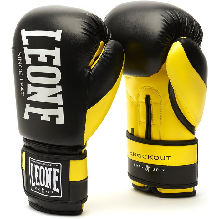 Боксерські рукавички Leone 1947 Knockout, жовті, розмір 10 (унісекс)