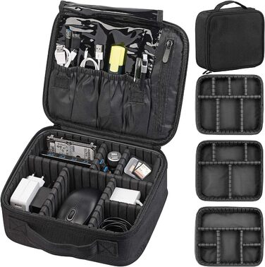 Xcase Cable Organizer: Travel organizer and storage bag for PC & mobile device accessories (organizer bag, travel cable, camera bag)