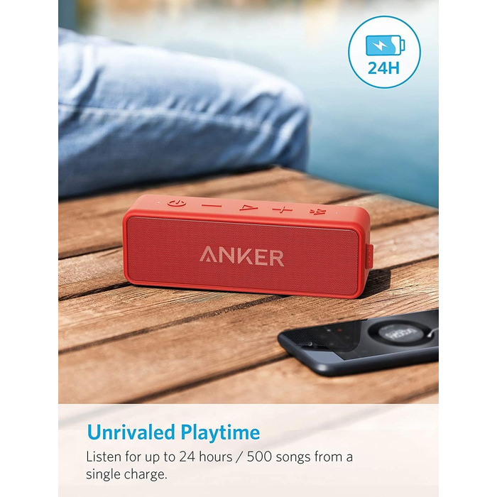 Anker SoundCore 2 Bluetooth колонка: потужний бас, 24 год автономії, IPX7 водонепроникність