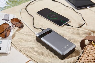 Powerbank Intenso Powerbank PD 20000mAh: Швидка зарядка, 20000mAh, сумісний зі смартфонами, планшетами, MP3-плеєрами та цифровими камерами, Anthrazit
